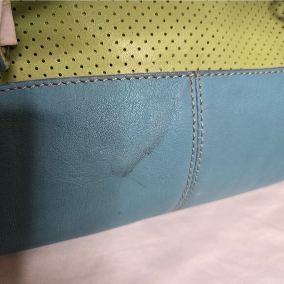 VINTAGE Y2K two tone retro barrel crossbody shoulder east west bag purse - Picture 5 of 11